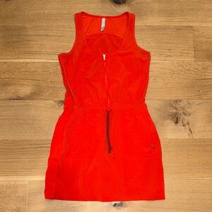 Athleta expedition Red Sleeveless Zip-Up Dress built in shorts women’s size 8